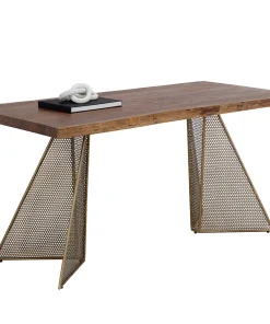 Mickey Desk Modern Writing Desk with Storage for Home Office, Study Room, or Bedroom Workspace